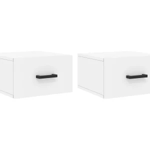 Franconville Nachtkastjes 2 st wandgemonteerd 35x35x20 cm wit Franconville Nachtkastjes 2 st wandgemonteerd 35x35x20 cm wit