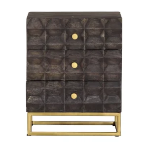 Garden Furniture – Nachtkastje 40x30x50 cm massief mangohout zwart Garden Furniture – Nachtkastje 40x30x50 cm massief mangohout zwart