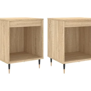 Dustin Mason  Nachtkastjes 2 st 40x35x50 cm sonoma eikenkleurig