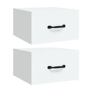 Gemma Nachtkastjes 2 st wandgemonteerd 35x35x20 cm wit Gemma Nachtkastjes 2 st wandgemonteerd 35x35x20 cm wit