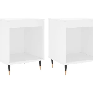 Dustin Mason  Nachtkastjes 2 st 40x35x50 cm bewerkt hout wit