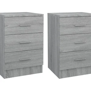 Drumraney Nachtkastjes 2 st 38x35x56 cm bewerkt hout grijs sonoma eiken Drumraney Nachtkastjes 2 st 38x35x56 cm bewerkt hout grijs sonoma eiken