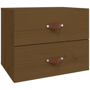 Elmont Nachtkastje wandgemonteerd 50x36x40 cm honingbruin Elmont Nachtkastje wandgemonteerd 50x36x40 cm honingbruin