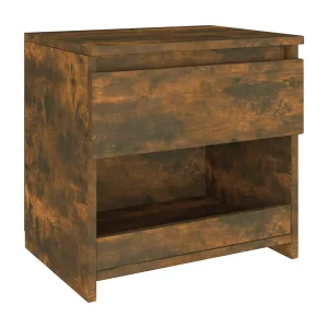 Elle Nachtkastje 40x30x39 cm bewerkt hout gerookt eikenkleurig Elle Nachtkastje 40x30x39 cm bewerkt hout gerookt eikenkleurig