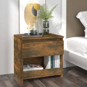 Elle Nachtkastjes 2 st 40x30x39 cm bewerkt hout gerookt eikenkleurig Elle Nachtkastjes 2 st 40x30x39 cm bewerkt hout gerookt eikenkleurig