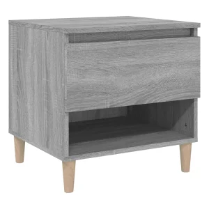 Galorn Nachtkastje 50x46x50 cm bewerkt hout grijs sonoma eikenkleur Galorn Nachtkastje 50x46x50 cm bewerkt hout grijs sonoma eikenkleur