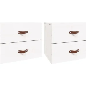 Elmont Nachtkastjes 2 st wandgemonteerd 50x36x40 cm wit Elmont Nachtkastjes 2 st wandgemonteerd 50x36x40 cm wit