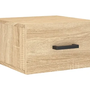 Franconville Nachtkastje wandgemonteerd 35x35x20 cm sonoma eikenkleurig Franconville Nachtkastje wandgemonteerd 35x35x20 cm sonoma eikenkleurig