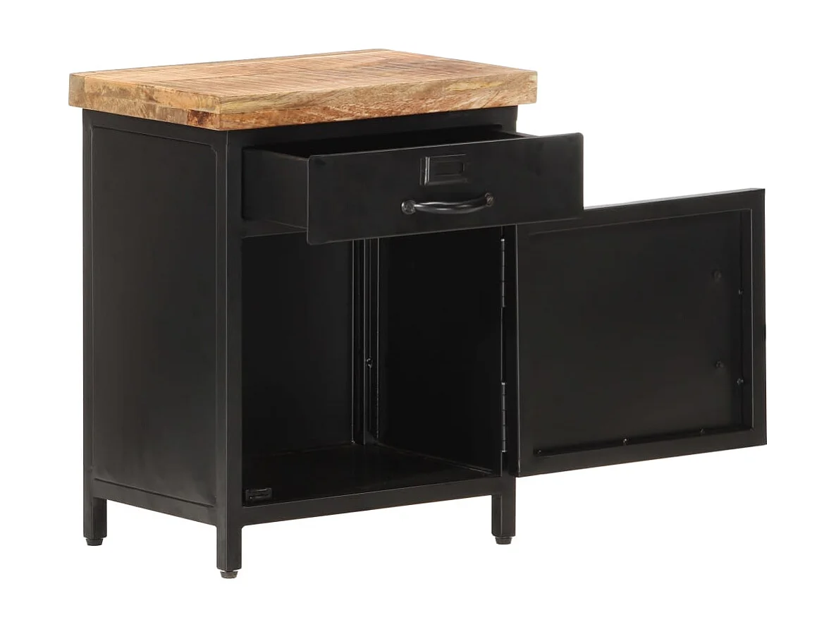 Garden Furniture - Nachtkastje 40x30x52 cm ruw mangohout