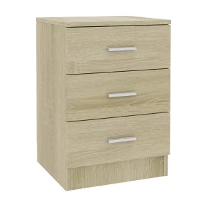 Drumraney Nachtkastje 38x35x56 cm bewerkt hout sonoma eikenkleurig Drumraney Nachtkastje 38x35x56 cm bewerkt hout sonoma eikenkleurig