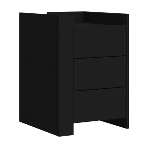 Frysa Nachtkastje 45x50x65 cm bewerkt hout zwart Frysa Nachtkastje 45x50x65 cm bewerkt hout zwart