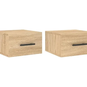 Evelyn Marie Nachtkastjes 2 st wandgemonteerd 35x35x20 cm sonoma eikenkleur Evelyn Marie Nachtkastjes 2 st wandgemonteerd 35x35x20 cm sonoma eikenkleur