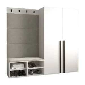 Garderobeset Miro 5 184/184/42 (Wit/Manila 02) Garderobeset Miro 5 184/184/42 (Wit/Manila 02)