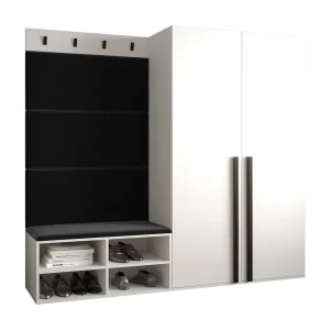 Garderobeset Miro 5 184/184/42 (Wit/Manila 18) Garderobeset Miro 5 184/184/42 (Wit/Manila 18)