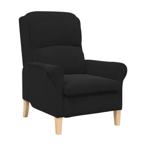 Fauteuil | Relaxstoel Zwart 76 x 94 x 102 cm Fluweel Fauteuil | Relaxstoel Zwart 76 x 94 x 102 cm Fluweel