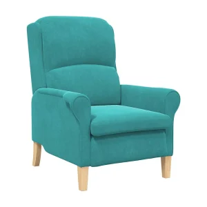 Fauteuil | Relaxstoel Turquoise 76 x 94 x 102 cm Fluweel Fauteuil | Relaxstoel Turquoise 76 x 94 x 102 cm Fluweel