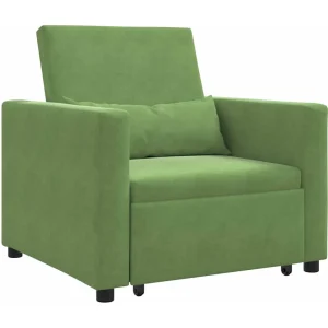 Enkele Slaapbank met wielen Lichtgroen 90 x 165 x 87 cm Fluweel Enkele Slaapbank met wielen Lichtgroen 90 x 165 x 87 cm Fluweel