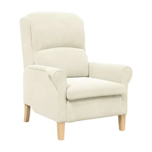 Fauteuil | Relaxstoel Crème 76 x 94 x 102 cm Fluweel Fauteuil | Relaxstoel Crème 76 x 94 x 102 cm Fluweel