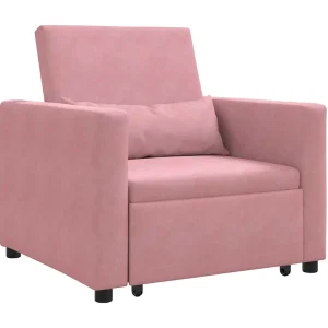 Enkele Slaapbank met wielen lichtroze 90 x 165 x 87 cm Fluweel Enkele Slaapbank met wielen lichtroze 90 x 165 x 87 cm Fluweel