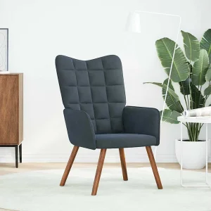 Fauteuil | Relaxstoel fluweel donkergrijs Fauteuil | Relaxstoel fluweel donkergrijs