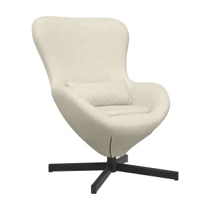 Eivormige stoel Crème 63 x 73 x 90 cm Fluweel Eivormige stoel Crème 63 x 73 x 90 cm Fluweel