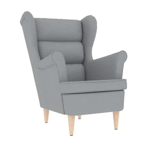 Fauteuil | Relaxstoel 74x84x100 cm stof lichtgrijs Fauteuil | Relaxstoel 74x84x100 cm stof lichtgrijs