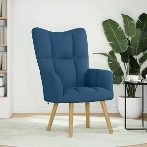 Fauteuil | Relaxstoel stof blauw Fauteuil | Relaxstoel stof blauw
