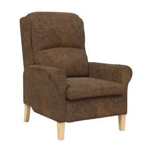 Fauteuil | Relaxstoel Bruin 76 x 94 x 102 cm Kunstleer Fauteuil | Relaxstoel Bruin 76 x 94 x 102 cm Kunstleer