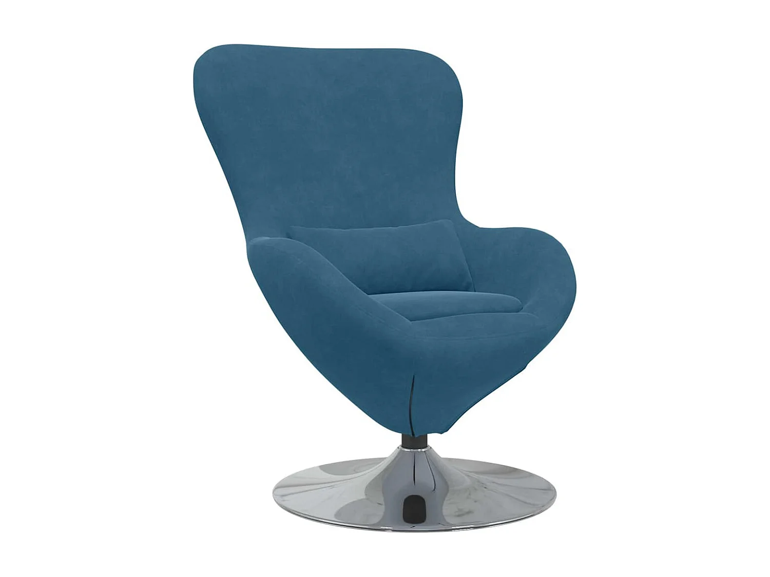Eivormige stoel Blauw 63 x 73 x 90 cm Fluweel