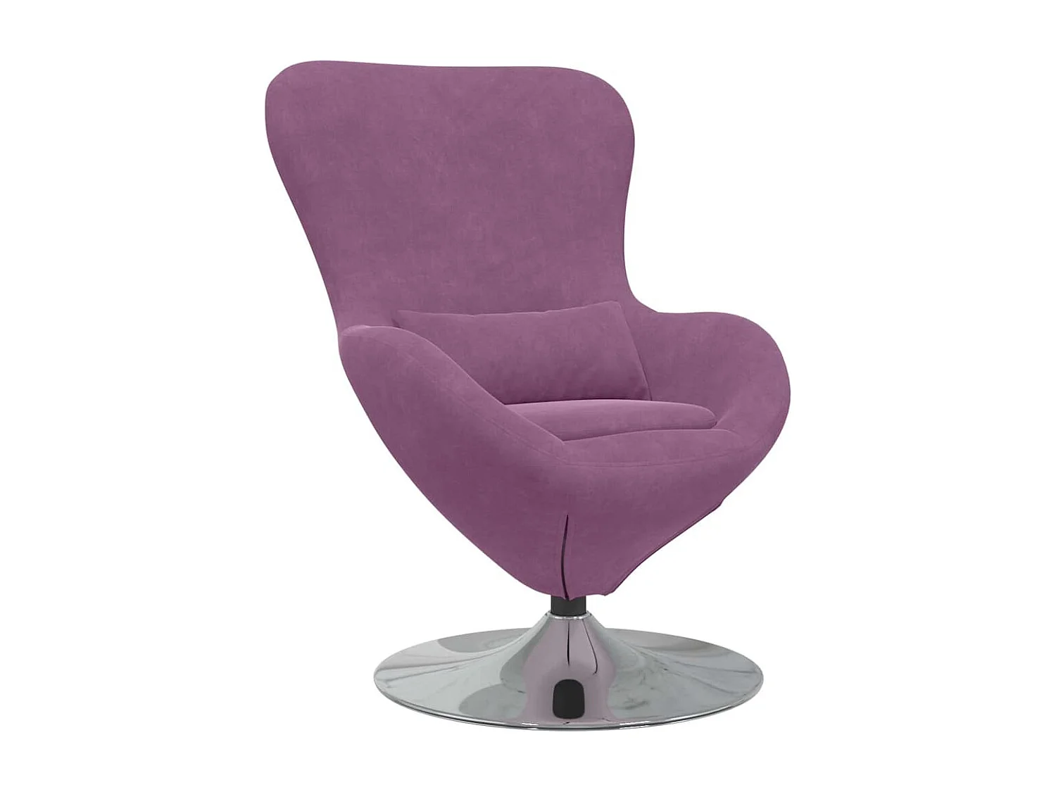 Eivormige stoel Paars 63 x 73 x 90 cm Fluweel