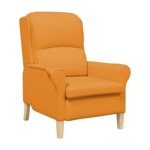 Fauteuil | Relaxstoel Donkergeel 76 x 94 x 102 cm Stof Fauteuil | Relaxstoel Donkergeel 76 x 94 x 102 cm Stof