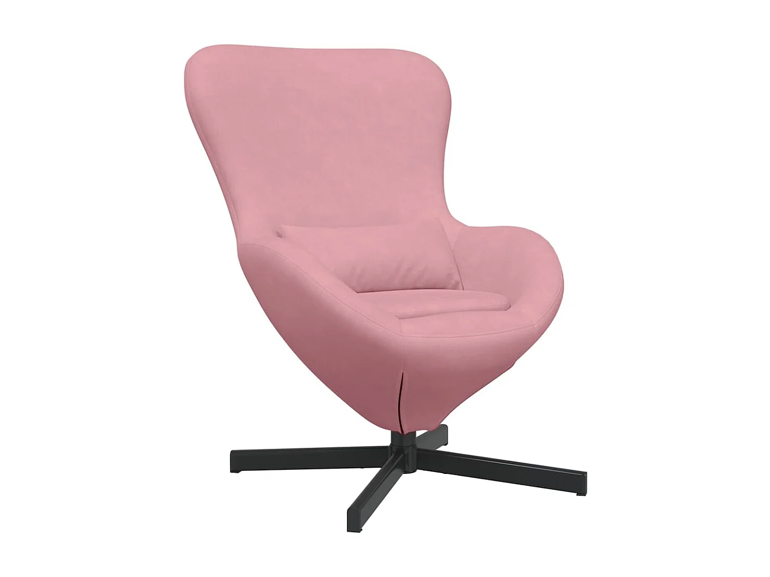 Eivormige stoel Roze 63 x 73 x 90 cm Fluweel