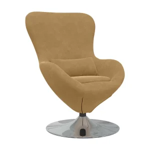 Eivormige stoel Bruin 63 x 73 x 90 cm Fluweel Eivormige stoel Bruin 63 x 73 x 90 cm Fluweel