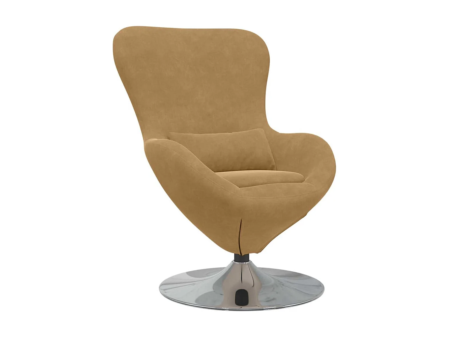 Eivormige stoel Bruin 63 x 73 x 90 cm Fluweel