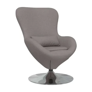 Eivormige stoel Taupe 63 x 73 x 90 cm Stof Eivormige stoel Taupe 63 x 73 x 90 cm Stof