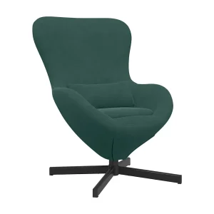 Eivormige stoel Donkergroen 63 x 73 x 90 cm Fluweel Eivormige stoel Donkergroen 63 x 73 x 90 cm Fluweel