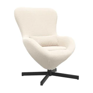 Eivormige stoel Crème 63 x 73 x 90 cm Stof Eivormige stoel Crème 63 x 73 x 90 cm Stof