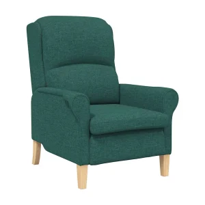 Fauteuil | Relaxstoel Donkergroen 76 x 94 x 102 cm Stof Fauteuil | Relaxstoel Donkergroen 76 x 94 x 102 cm Stof