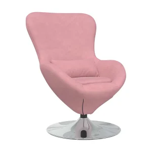 Eivormige stoel Roze 63 x 73 x 90 cm Fluweel Eivormige stoel Roze 63 x 73 x 90 cm Fluweel