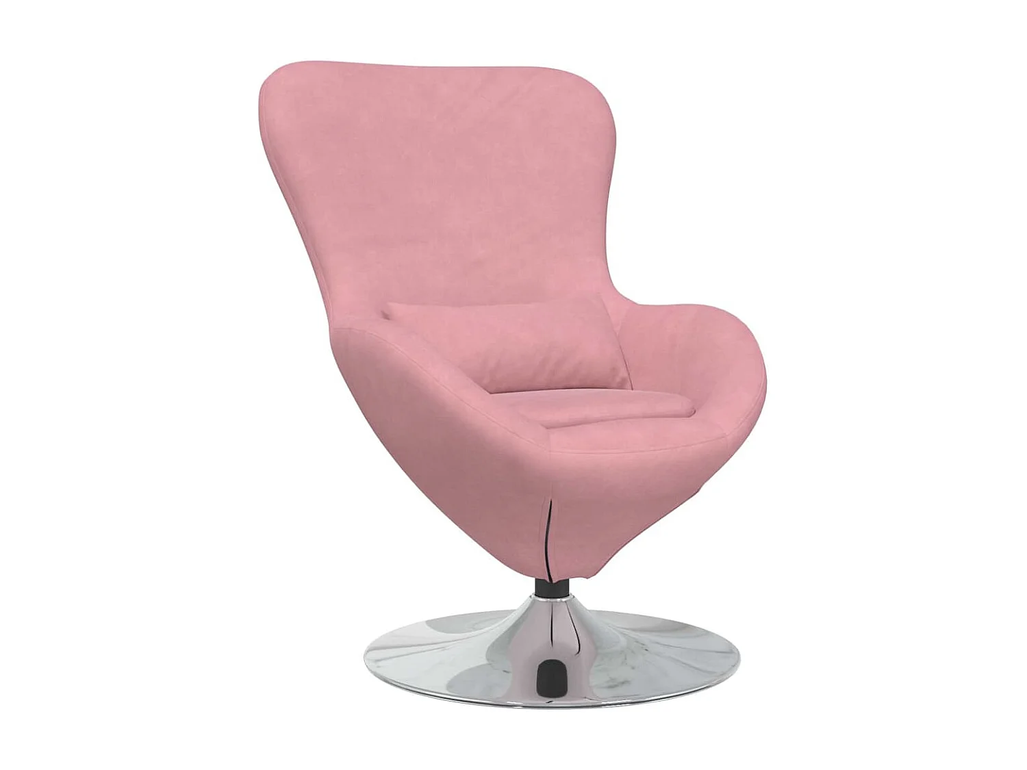 Eivormige stoel Roze 63 x 73 x 90 cm Fluweel