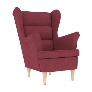 Fauteuil | Relaxstoel 74x84x100 cm stof wijnrood Fauteuil | Relaxstoel 74x84x100 cm stof wijnrood