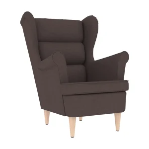 Fauteuil | Relaxstoel 74x84x100 cm stof donkerbruin Fauteuil | Relaxstoel 74x84x100 cm stof donkerbruin