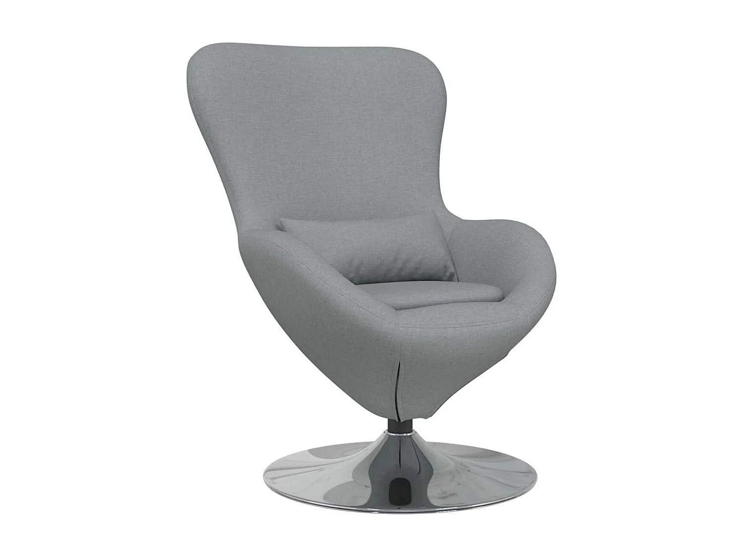 Eivormige stoel Lichtgrijs 63 x 73 x 90 cm Stof