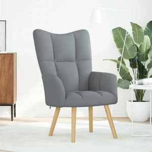 Fauteuil | Relaxstoel stof lichtgrijs Fauteuil | Relaxstoel stof lichtgrijs