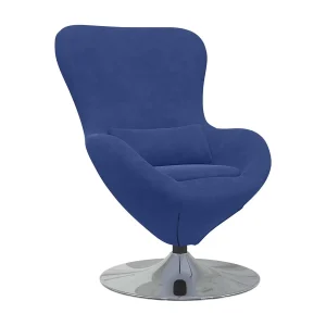 Eivormige stoel Politieblauw 63 x 73 x 90 cm Fluweel Eivormige stoel Politieblauw 63 x 73 x 90 cm Fluweel