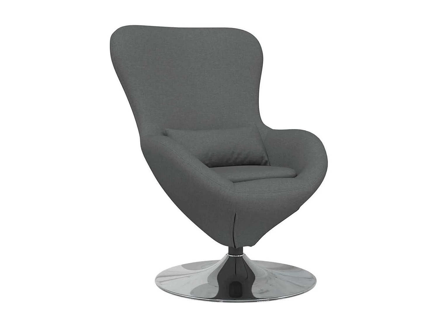 Eivormige stoel Donkergrijs 63 x 73 x 90 cm Stof