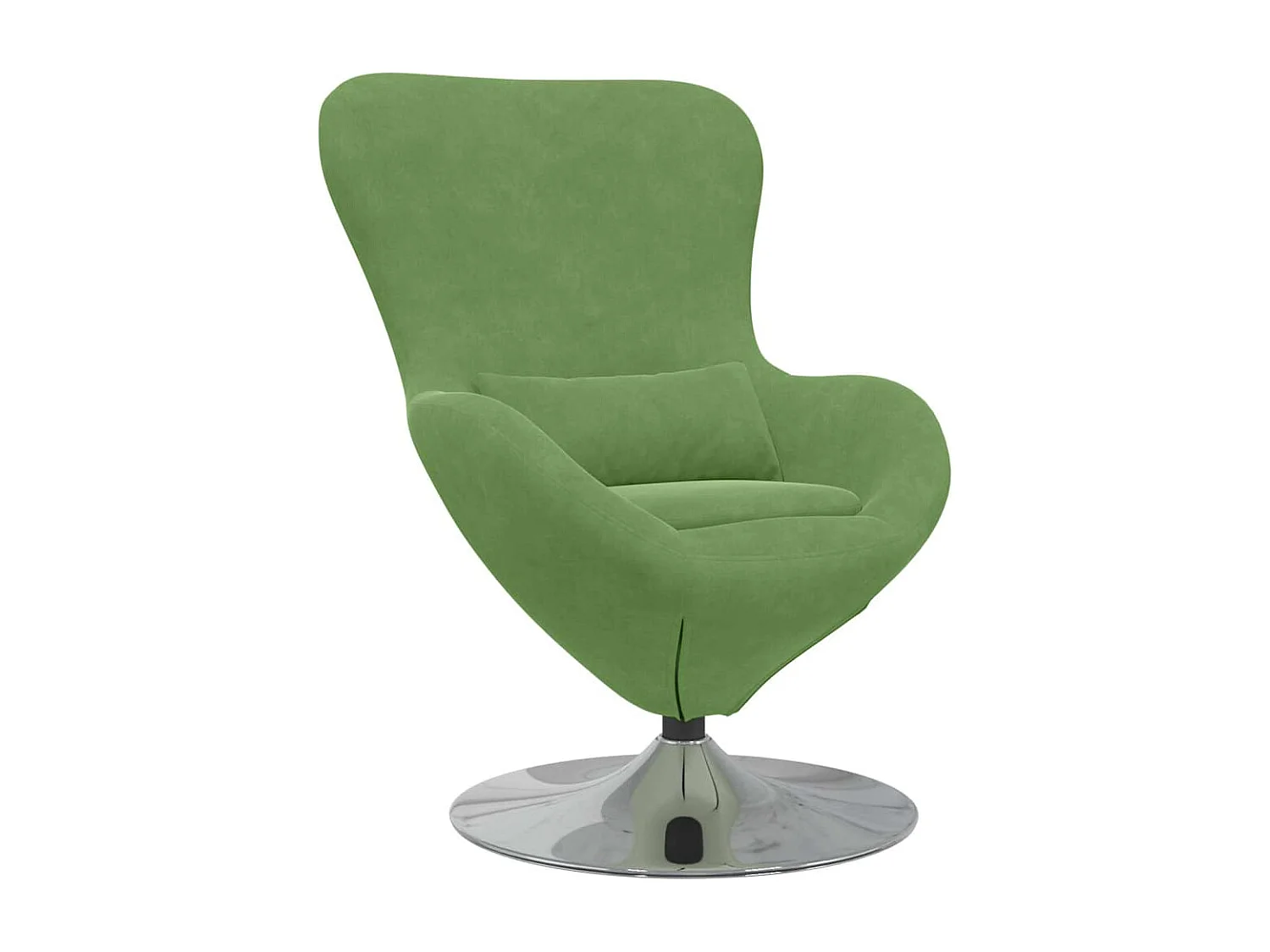 Eivormige stoel Lichtgroen 63 x 73 x 90 cm Fluweel