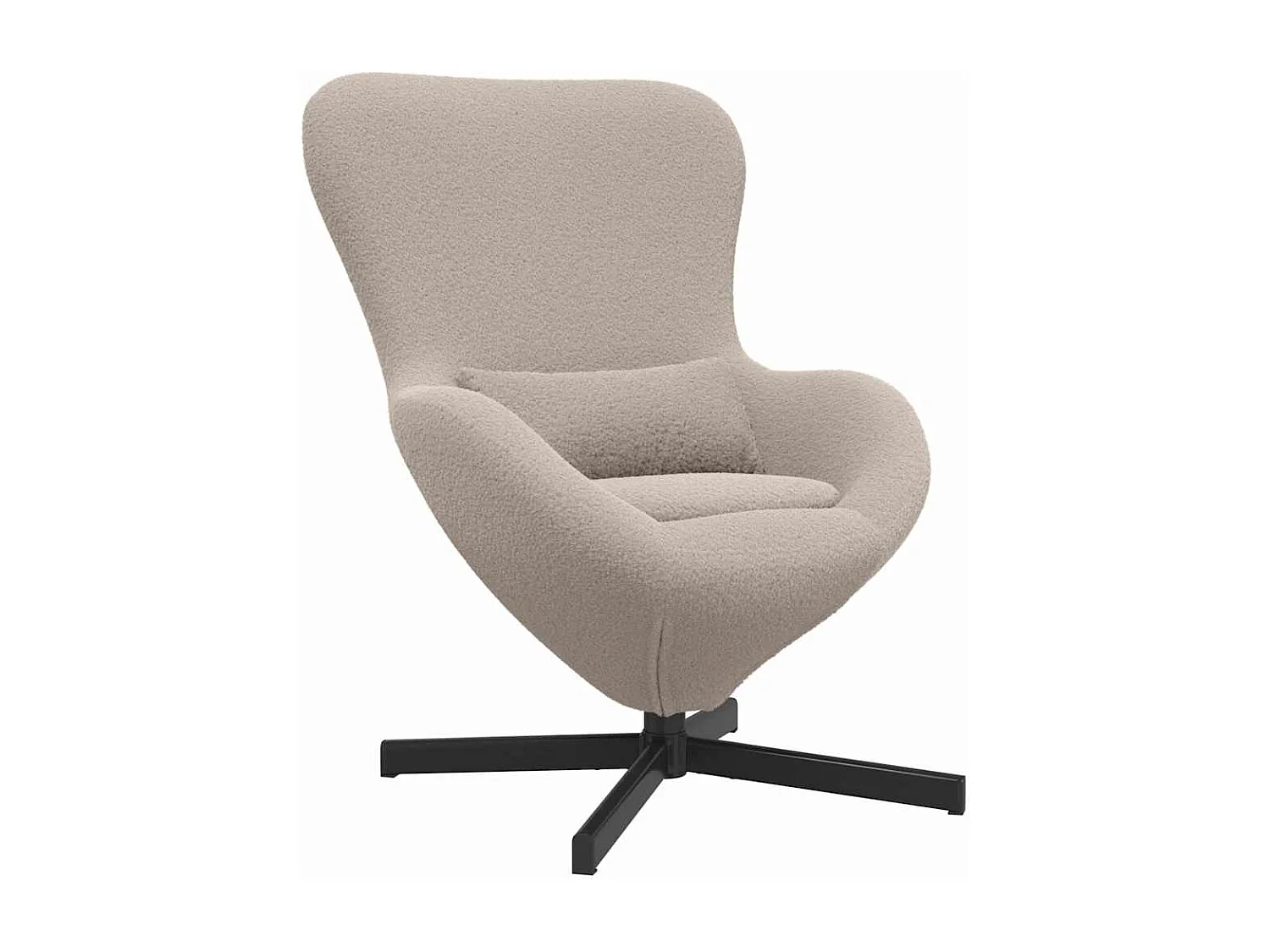 Eivormige stoel Lichtgrijs 63 x 73 x 90 cm Stof