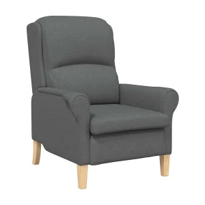 Fauteuil | Relaxstoel Donkergrijs 76 x 94 x 102 cm Stof Fauteuil | Relaxstoel Donkergrijs 76 x 94 x 102 cm Stof