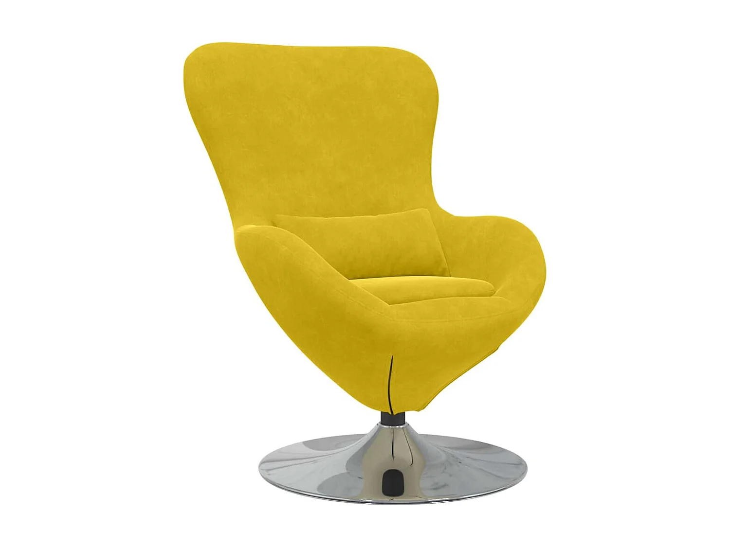 Eivormige stoel Geel 63 x 73 x 90 cm Fluweel